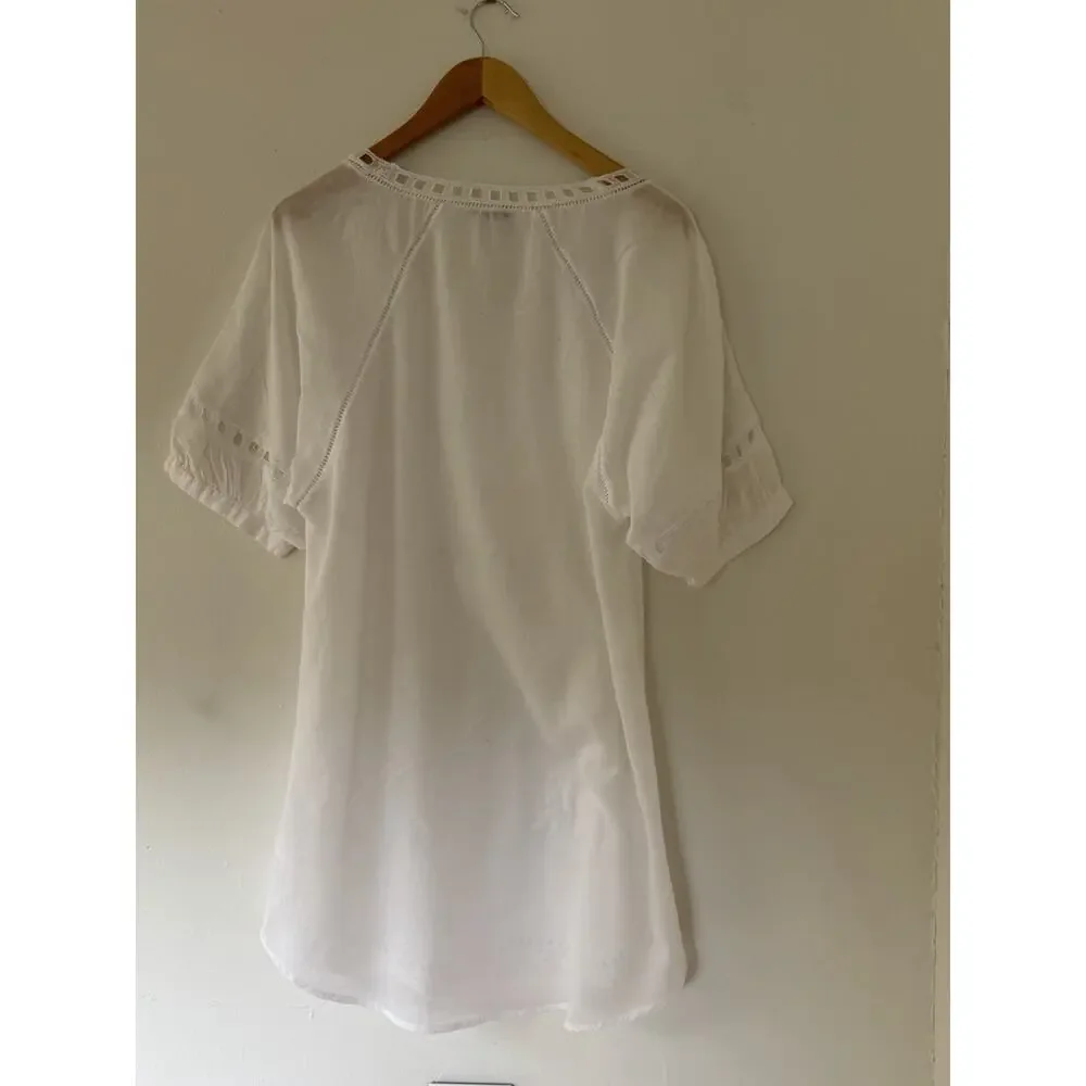 HUNKYDORY Stockholm Sweden 100% Cotton Eyelet Swim Cover Size XS